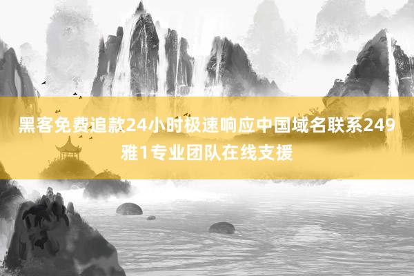 黑客免费追款24小时极速响应中国域名联系249雅1专业团队在线支援