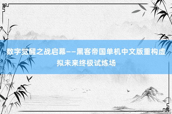 数字觉醒之战启幕——黑客帝国单机中文版重构虚拟未来终极试炼场
